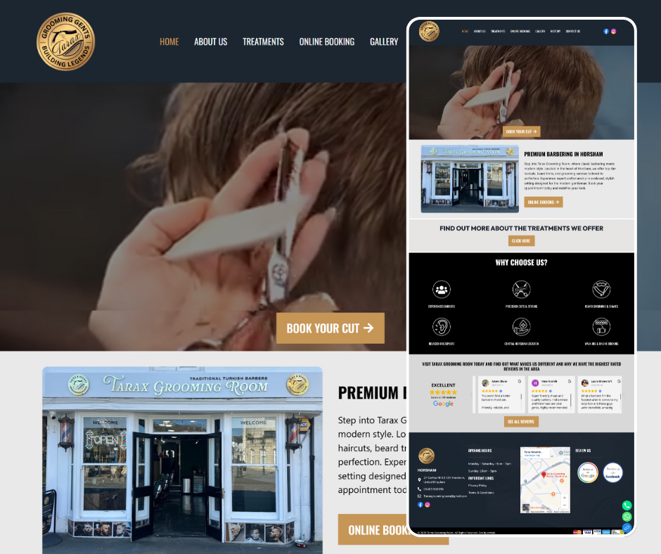 salon website and payment system